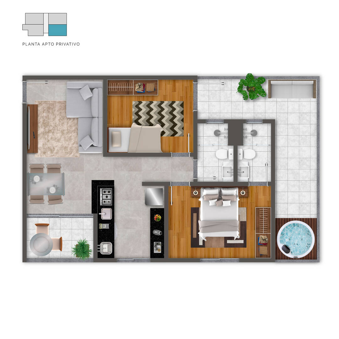 Apartamento, 2 quartos - Foto 17